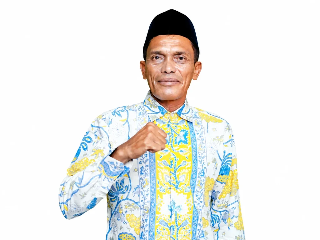 Calon Geuchik Pusong Baru Rusli Nurdin, yang akrab disapa Cek Li