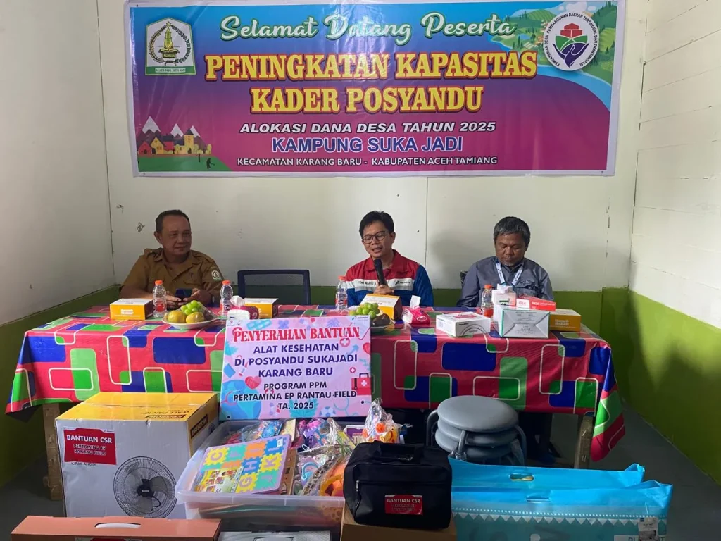 Sinergi untuk Generasi Sehat: Pertamina EP Rantau Lengkapi Fasilitas Posyandu Sukajadi