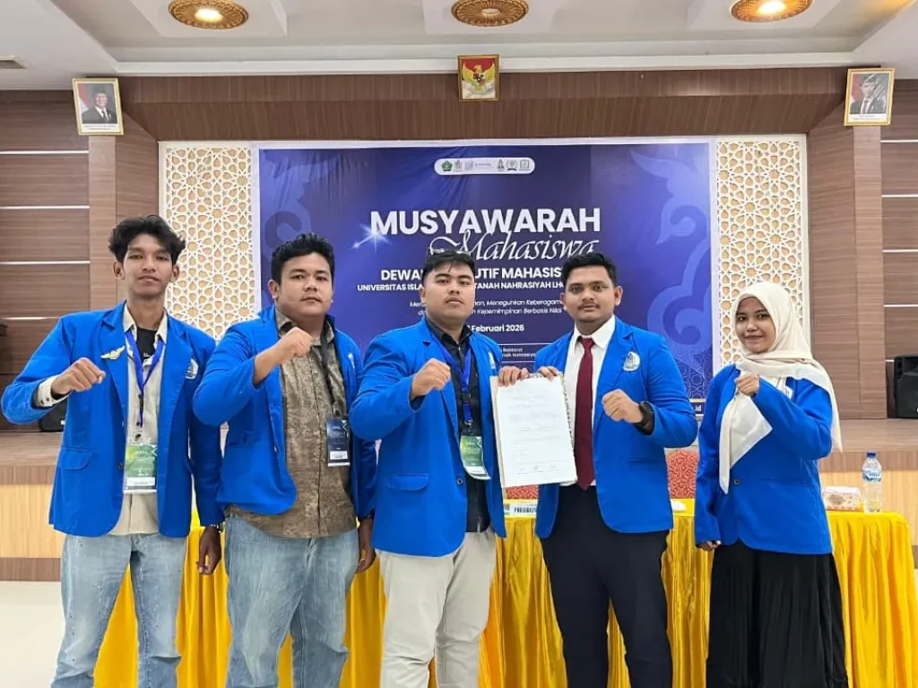 Fauzan Azima–Riska Ayunita Resmi Pimpin BEM UIN Sultanah Nahrasiyah Lhokseumawe Periode 2026–2027