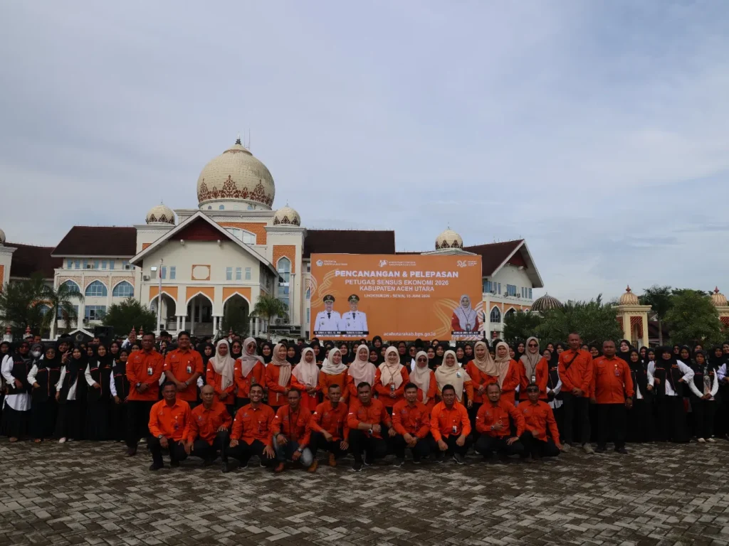 Pemkab Aceh Utara Resmi Lepas Petugas Sensus Ekonomi 2026, Dorong Data Berkualitas untuk Pembangunan