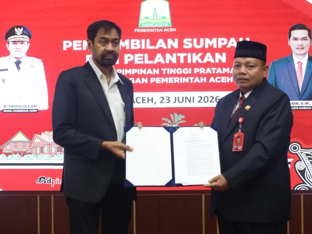 Gubernur Aceh Lantik Dr. Misran Fuadi sebagai Kepala Dinas Syariat Islam Aceh