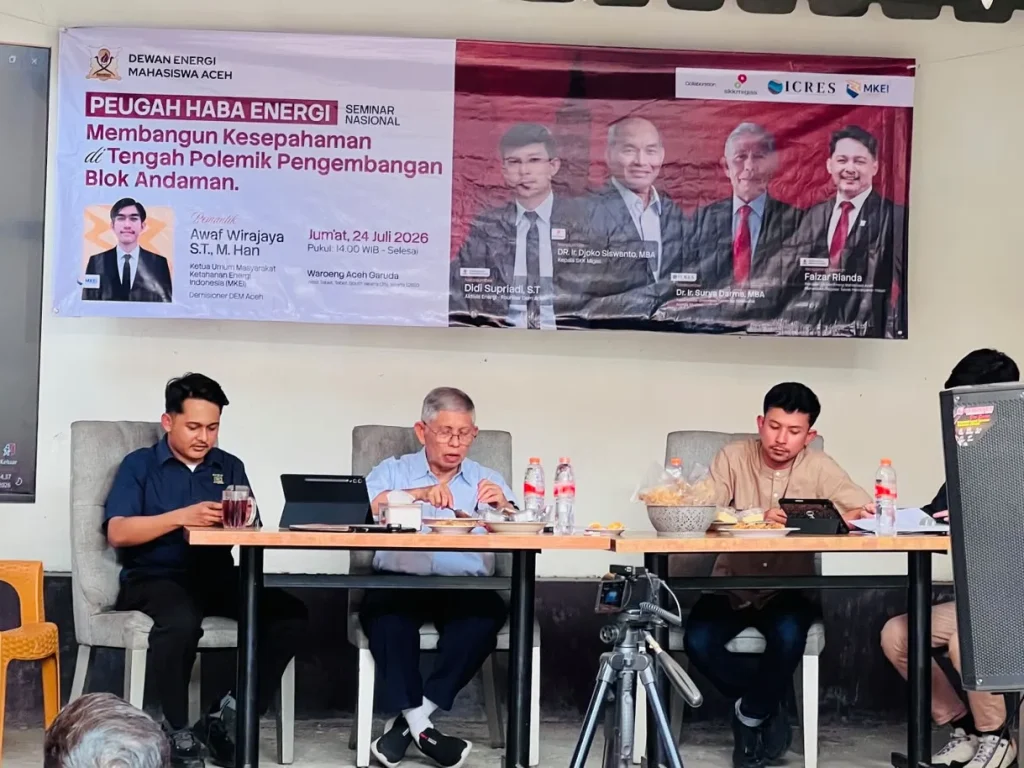 Seminar Nasional DEM Aceh Bahas Polemik Blok Andaman, Dorong Percepatan Investasi dan Hilirisasi